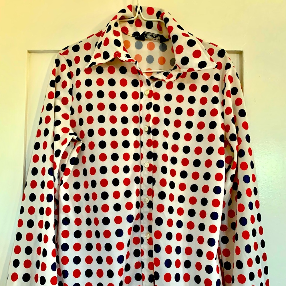 Vintage Polka Dot Shirt work on Train Bound For Glory Album Pete Molinari